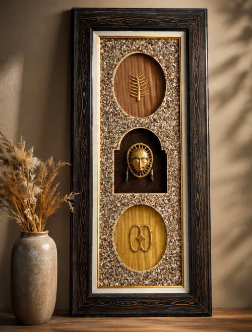 Artisan assembling premium shadow box