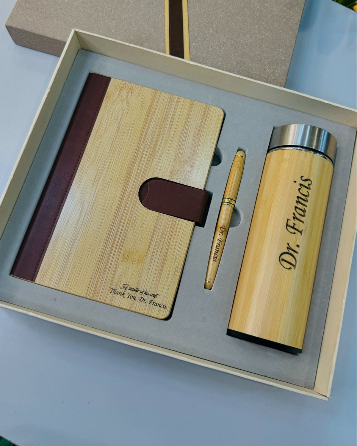 Personalized laser engraved wooden gift